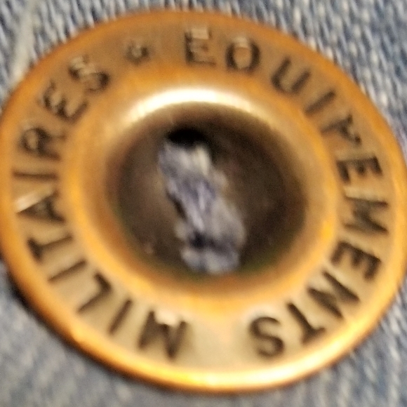 Vintage fitted denim blazer Militaires Equipments S - Picture 3 of 4